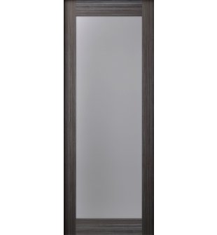 DOOR SLAB PALLADIO 207 VETRO GRAY OAK 36" X 84" X 1 9/16" TEMPERED FROSTED GLASS