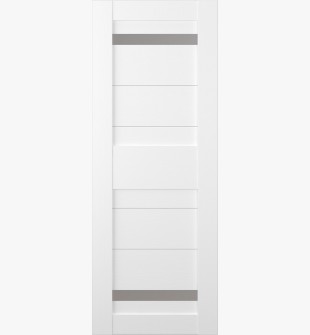 DOOR SLAB IMMA VETRO BIANCO NOBLE 24" X 80" X 1 9/16" FROSTED GLASS