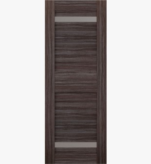DOOR SLAB IMMA VETRO GRAY OAK 18" X 84" X 1 9/16" FROSTED GLASS