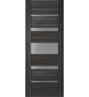 DOOR SLAB KINA VETRO GRAY OAK 28" X 80" X 1 9/16" FROSTED GLASS