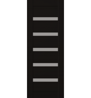 RTA DOOR SLAB LEORA VETRO BLACK MATTE 36" X 96" X 1 3/4" FROSTED GLASS