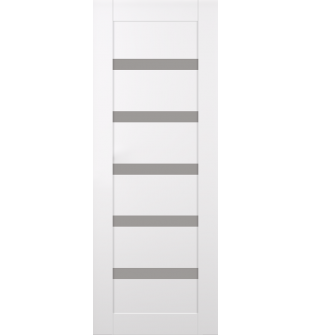 DOOR SLAB LEORA VETRO SNOW WHITE 24" X 92 1/2" X 1 3/4" FROSTED GLASS