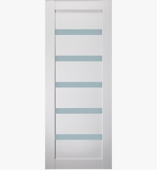 DOOR SLAB LEORA VETRO BIANCO NOBLE 32" X 80" X 1 9/16" FROSTED GLASS
