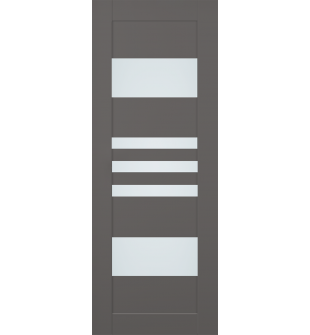 RTA DOOR SLAB LETI VETRO GRAY MATTE 18" X 92 1/2" X 1 3/4" FROSTED GLASS