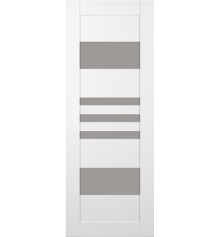 DOOR SLAB LETI VETRO SNOW WHITE 36" X 92 1/2" X 1 3/4" FROSTED GLASS