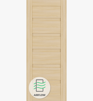 DOOR SLAB LOUVER LOIRE ASH 28" X 92 1/2" X 1 3/4"