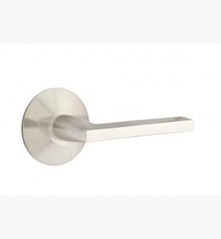 EMTEK HELIOS LEVER WITH SQUARE ROSETTE DUMMY SATIN NICKEL (US15) 5050