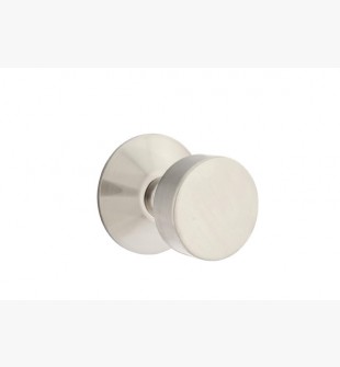 EMTEK ROUND KNOB WITH MODERN ROSETTE PASSAGE RH SATIN NICKEL (US15) 5107