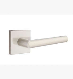 EMTEK STUTTGART LEVER WITH SQUARE ROSETTE DUMMY SATIN NICKEL (US15) 5050