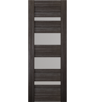 DOOR SLAB MIRELLA VETRO GRAY OAK 24" X 84" X 1 9/16" FROSTED GLASS