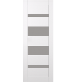 DOOR SLAB MIRELLA VETRO SNOW WHITE 28" X 80" X 1 3/4" FROSTED GLASS
