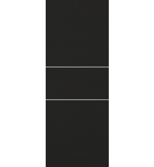 DOOR SLAB OPTIMA 2H BLACK MATTE 32" X 80" X 1 3/4" SOLID CORE
