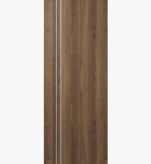 DOOR SLAB OPTIMA 2V PECAN NUTWOOD 32" X 96" X 1 3/4" SOLID CORE