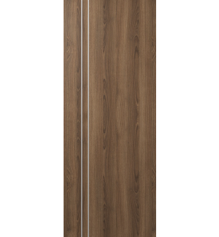 DOOR SLAB OPTIMA 2V PECAN NUTWOOD 42" X 96" X 1 3/4" SOLID CORE