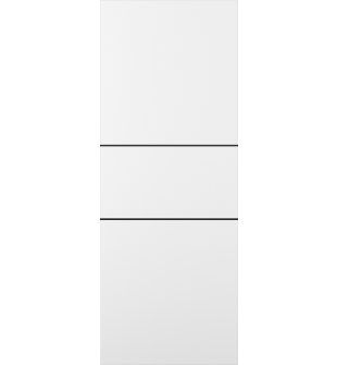 DOOR SLAB SMART PRO 2H BLACK POLAR WHITE 24" X 80" X 1 3/4" SOLID CORE