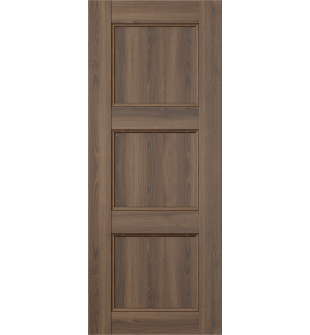 DOOR SLAB OXFORD UNO 07 2RN PECAN NUTWOOD 18" X 84" X 1 3/4"