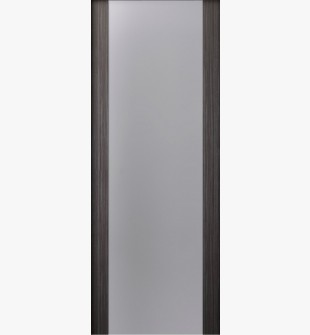 DOOR SLAB PALLADIO 202 VETRO GRAY OAK 24" X 80" X 1 9/16" TEMPERED FROSTED GLASS