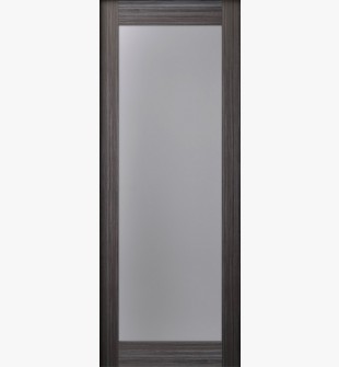 DOOR SLAB PALLADIO 207 VETRO GRAY OAK 36" X 92 1/2" X 1 9/16" TEMPERED FROSTED GLASS