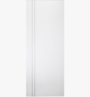 DOOR SLAB OPTIMA 2V SNOW WHITE 42" X 96" X 1 3/4" SOLID CORE