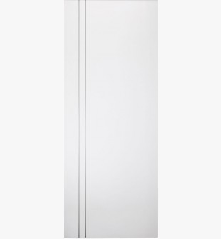 DOOR SLAB OPTIMA 2V SNOW WHITE 32" X 92 1/2" X 1 3/4" SOLID CORE