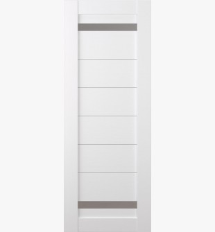DOOR SLAB PERLA VETRO BIANCO NOBLE 30" X 80" X 1 9/16" FROSTED GLASS