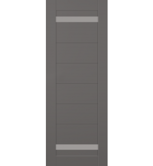 DOOR SLAB PERLA VETRO GRAY MATTE 30" X 96" X 1 3/4" FROSTED GLASS