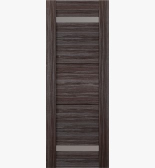 DOOR SLAB PERLA VETRO GRAY OAK 30" X 84" X 1 9/16" FROSTED GLASS