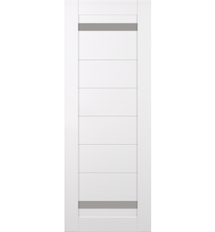 DOOR SLAB PERLA VETRO SNOW WHITE 18" X 80" X 1 3/4" FROSTED GLASS