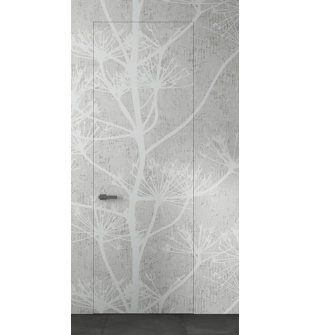 DOOR SLAB EXAMPLE FLUSH LVL PRIMED DOOR FOR WALLPAPERING WITH TREE BRANCH DESIGN 36" X 108" X 1 3/4"