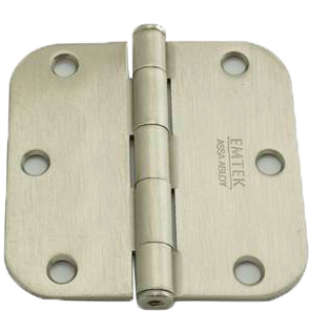 3 1/2" X 3 1/2" RESIDENTIAL DUTY HINGE WITH 5/8" RADIUS CORNERS 91033 US15 (SN)