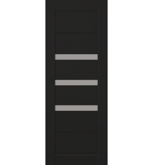 DOOR SLAB RITA VETRO BLACK MATTE 36" X 92 1/2" X 1 3/4" FROSTED GLASS