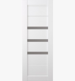 DOOR SLAB RITA VETRO BIANCO NOBLE 28" X 80" X 1 9/16" FROSTED GLASS