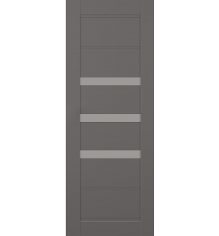 DOOR SLAB RITA VETRO GRAY MATTE 24" X 84" X 1 3/4" FROSTED GLASS