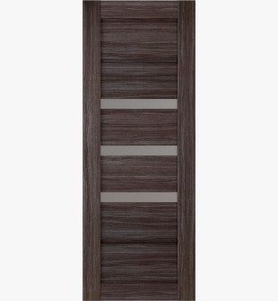 DOOR SLAB RITA VETRO GRAY OAK 32" X 84" X 1 9/16" FROSTED GLASS