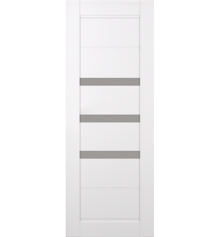 DOOR SLAB RITA VETRO SNOW WHITE 28" X 92 1/2" X 1 3/4" FROSTED GLASS