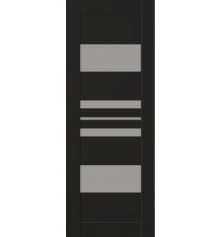 DOOR SLAB ROMI VETRO BLACK MATTE 18" X 80" X 1 3/4" FROSTED GLASS
