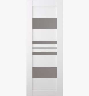 DOOR SLAB ROMI VETRO BIANCO NOBLE 28" X 80" X 1 9/16" FROSTED GLASS