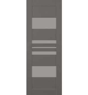 DOOR SLAB ROMI VETRO GRAY MATTE 18" X 80" X 1 3/4" FROSTED GLASS