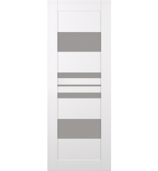 DOOR SLAB ROMI VETRO SNOW WHITE 30" X 80" X 1 3/4" FROSTED GLASS