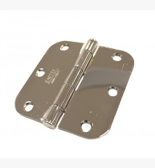 3 1/2" X 3 1/2" RESIDENTIAL DUTY HINGE WITH 5/8" RADIUS CORNERS 91033 US14 (POLISHED NICKEL)