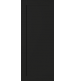 DOOR SLAB SHAKER 1 PANEL BLACK MATTE 28" X 96" X 1 3/4"