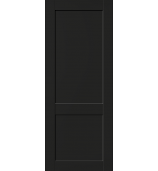 DOOR SLAB SHAKER 2 PANEL BLACK MATTE 36" X 84" X 1 3/4"