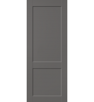 DOOR SLAB SHAKER 2 PANEL GRAY MATTE 32" X 96" X 1 3/4"