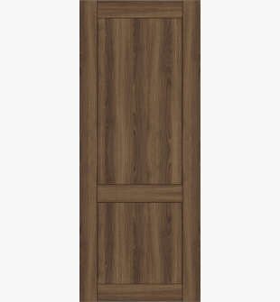 DOOR SLAB SHAKER 2 PANEL PECAN NUTWOOD 36" X 96" X 1 3/4"