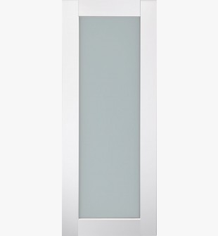 DOOR SLAB SMART PRO 207 VETRO POLAR WHITE 18" X 80" X 1 3/4" TEMPERED FROSTED GLASS