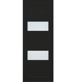 DOOR SLAB VITA VETRO BLACK MATTE 28" X 92 1/2" X 1 3/4" FROSTED GLASS