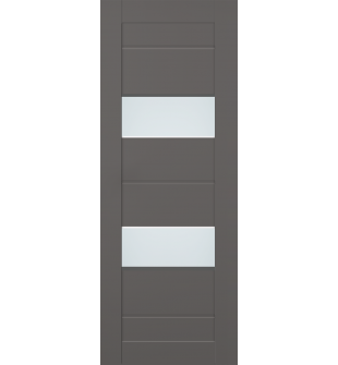 DOOR SLAB VITA VETRO GRAY MATTE 30" X 80" X 1 3/4" FROSTED GLASS