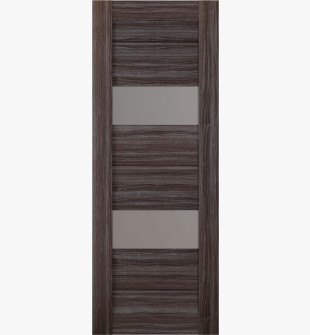 DOOR SLAB VITA VETRO GRAY OAK 30" X 80" X 1 9/16" FROSTED GLASS