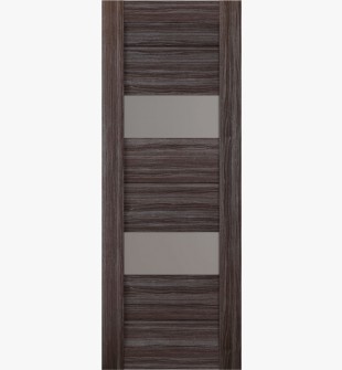 DOOR SLAB VITA VETRO GRAY OAK 28" X 92 1/2" X 1 9/16" FROSTED GLASS