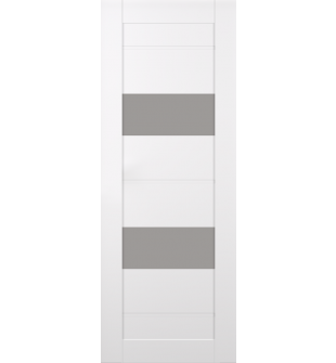 DOOR SLAB VITA VETRO SNOW WHITE 30" X 92 1/2" X 1 3/4" FROSTED GLASS